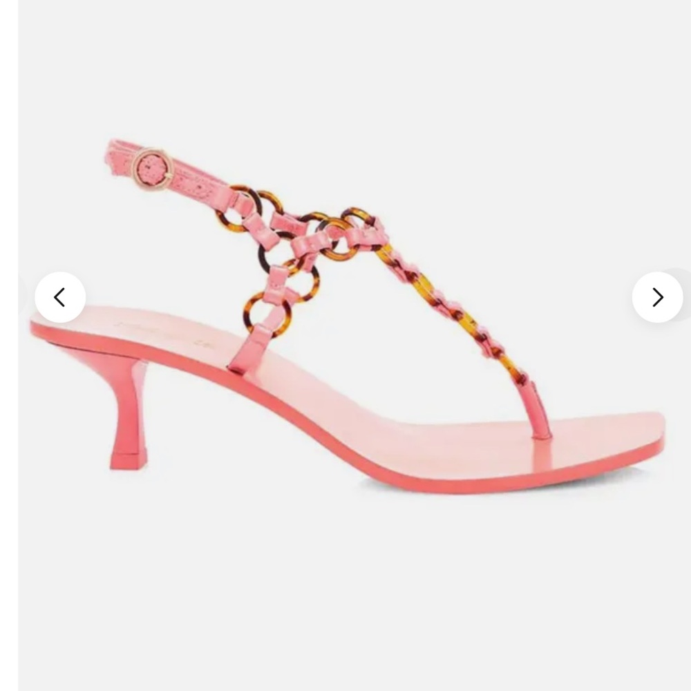 CULT GAIA Caitlyn Ring-embellished Leather Thong Sandals size 37 like new